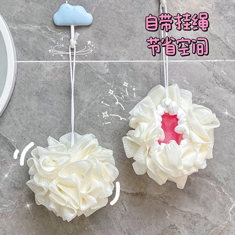 La nueva bola de baño de jabón, el baño nunca se dispersa, la flor de baño se puede usar con jabón, espuma, bolsa de red, artefacto especial para el baño, mujer