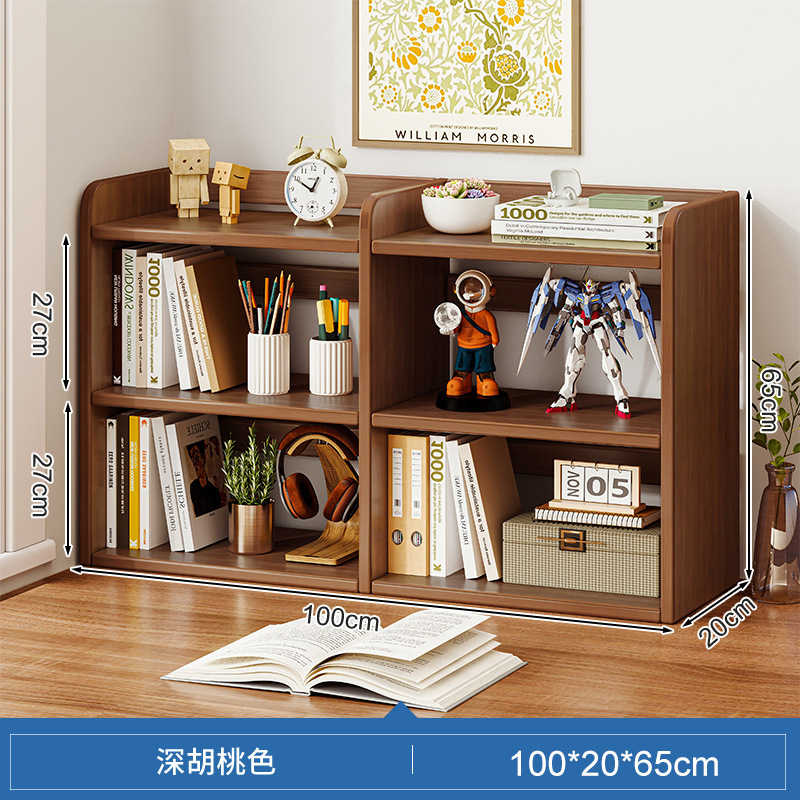 Estantería Estante de escritorio Estante de escritorio Estante de almacenamiento de escritorio Estante de libros pequeños para el hogar de los estudiantes Esquina simple de la oficina