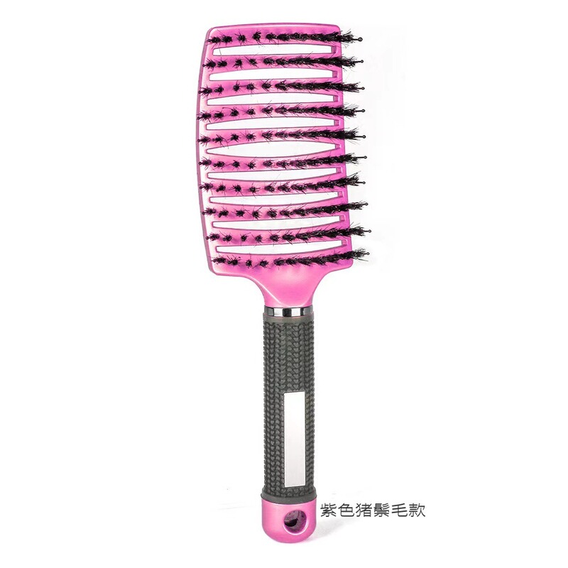 クロスボーダーの人気豚のたてがみの毛の大きいカーブの櫛のふわふわしているカールの形の櫛の静電気防止の美容の櫛の家庭用の順髪のマッサージの櫛|undefined