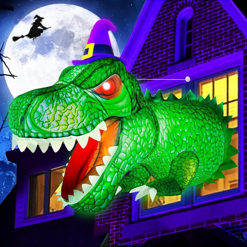 国境を越えた新しいハロウィーンのインフレータブル恐竜エアモデルハロウィーンパーティー装飾用品中庭会場レイアウト小道具|undefined