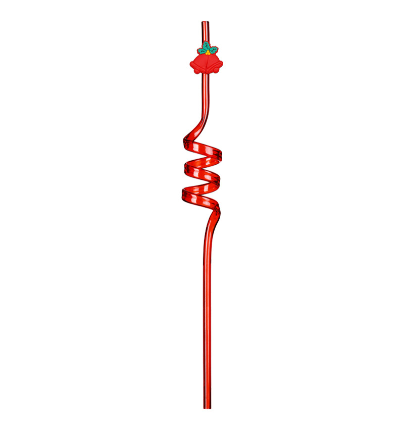 10g Weight Drinking Straw Kitchen and drinking utensils Tableware Event & Party Supplies Resin Material Christmas Festival Christmas Hat, Santa Claus Pattern Cute Style Christmas Cute Christmas Hat Santa Claus Resin Tableware 4