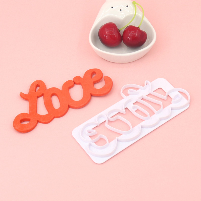 Molde para cortar galletas con forma de letras, molde para fondant, bricolaje, pastel simulado, prototipado rápido, suministro directo de fábrica.