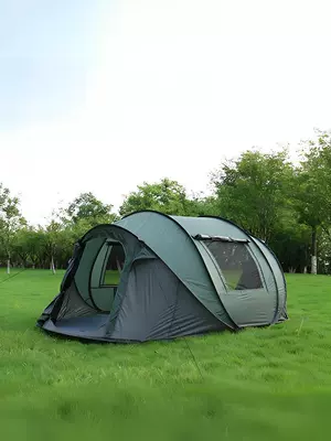 Manufacturer's Outdoor Tent for 5 People, Large Size, No Installation Required, Foldable, Fully Automatic, Hand-Pull Tent for Outdoor Camping, Waterproof and Sun Protection