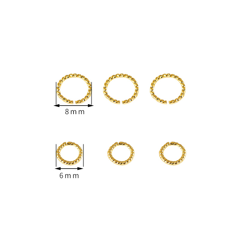 10 PCS/Package Copper Solid Color Broken Ring Simple Style display picture 7