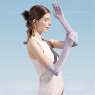 Summer silk sleeves, breathable set, non-slip long gloves for cycling, UV protection, sun protection