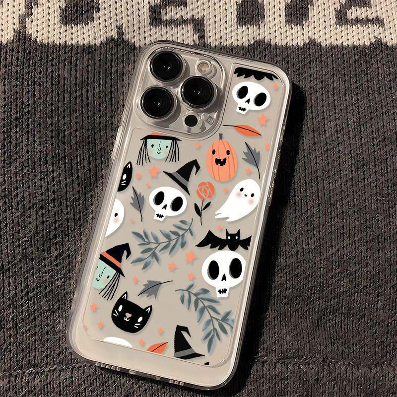 Halloween Pumpkin Ghost Suitable for Iphone15Pormax Mobile Phone Case Apple 14/13/12 High-End 11 Cartoon