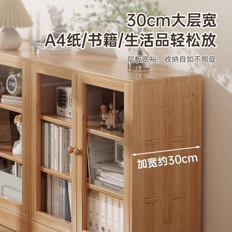 Gabinete a prueba de polvo de madera maciza armario de almacenamiento armario de piso integrado armario de almacenamiento sala de estar dormitorio armario bajo armario armario