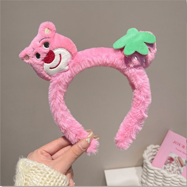 Oso de fresa rosa tridimensional