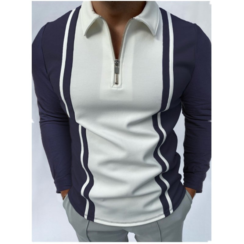 El Comercio exterior nuevo deseo Amazon estación independiente impreso Polo casual más tamaño de manga larga hombres camiseta superior hombres