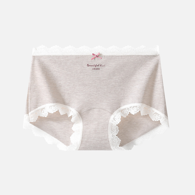 Calzoncillos de algodón sin costuras Matcha Girl, con encaje en la entrepierna, ultrafinos, transpirables, tallas grandes, venta al por mayor.