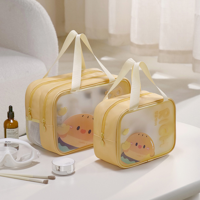 多機能化粧品トイレタリーバッグ、大容量、ポータブル、旅行、出張、防水、フィットネス、水泳、入浴、二層収納バッグ|undefined