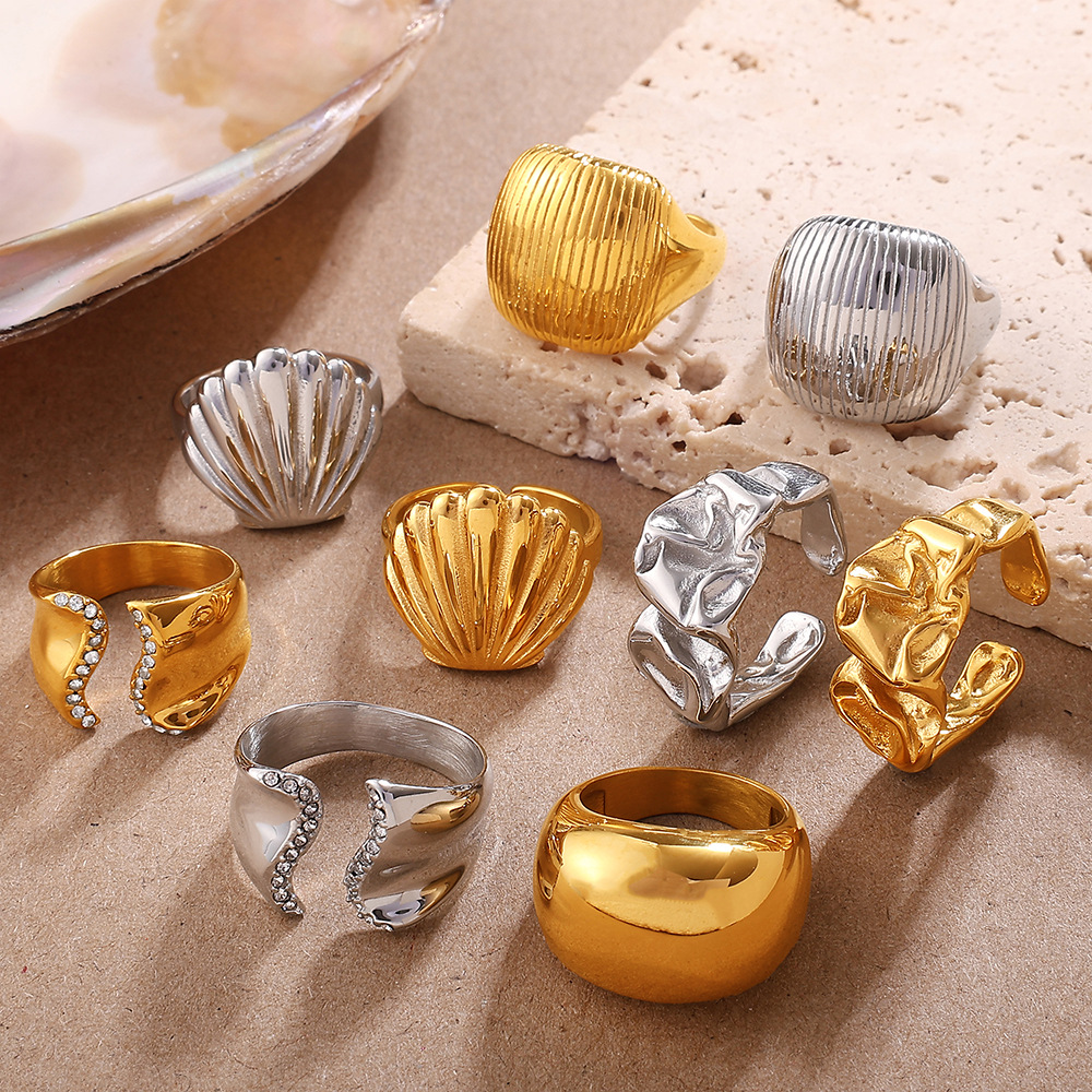 European and American Lava Rings Ins Trendy Personality Minimalist High-End Versatile Niche Rings