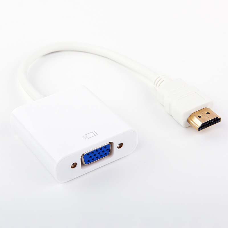 Transfronterizo dedicado HDMI a VGA adaptador con audio con fuente de alimentación HDMI a VGA HD cable adaptador