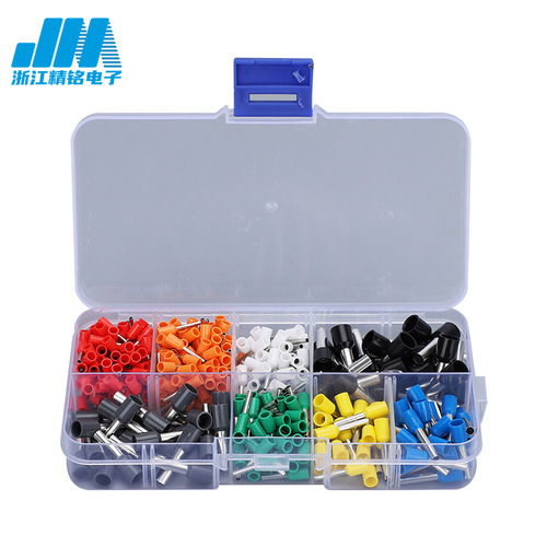 400pcs tubular terminal block set VE European tubular terminal block combination boxed cold-pressed terminal block