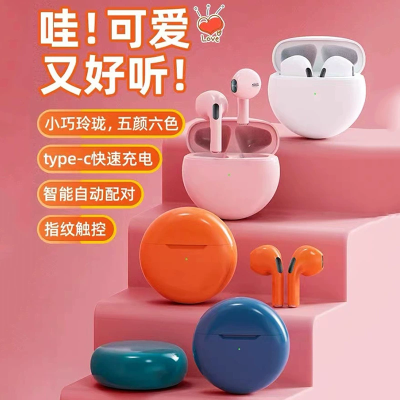 Wireless Earbuds i12 E6 PRO4, Bluetooth, Hi‑Fi Bass, Charging Case
