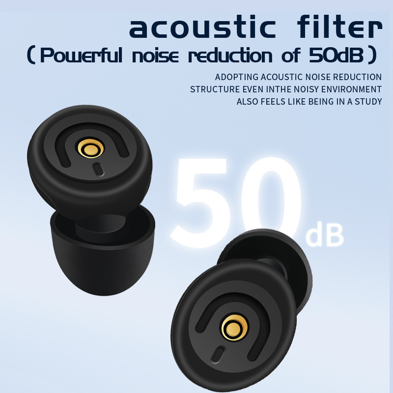 Filtering and Noise-Reducing Protective Earplugs 50Db Anti-Noise, Soundproofing, Anti-Interference, Sleep and Reading Artifact, Ultra-Quiet Artifact