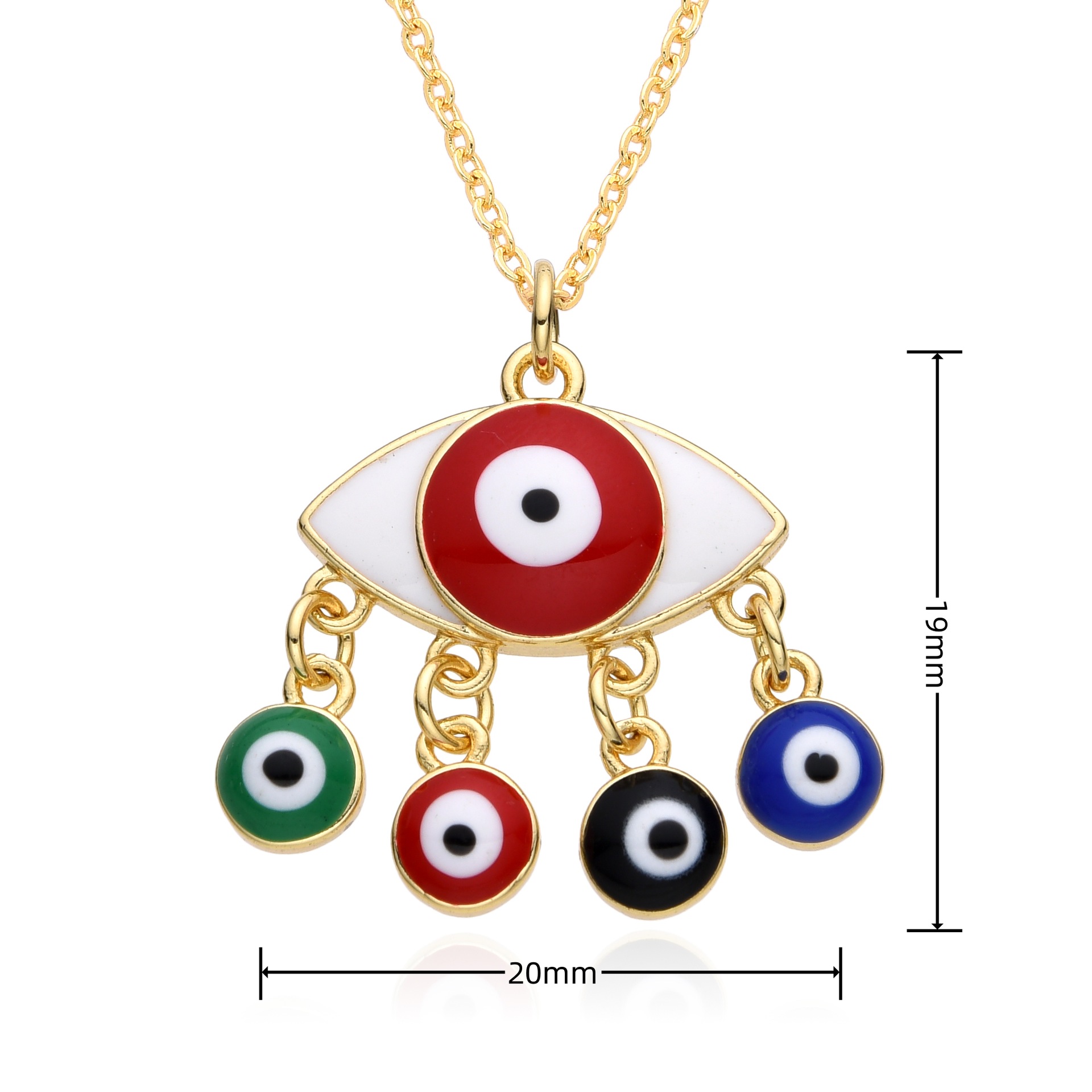 15g Weight Zircon Inlay Material Pendant Necklace Classification cable chain Chain Type 1 Piece Quantity Daily Occasion Copper Material Eye Pattern Women's Gender Plating, Inlay Design Retro, Classic Style Style Copper Retro Classic Style Eye Plating Inlay Zircon Pendant Necklace 13
