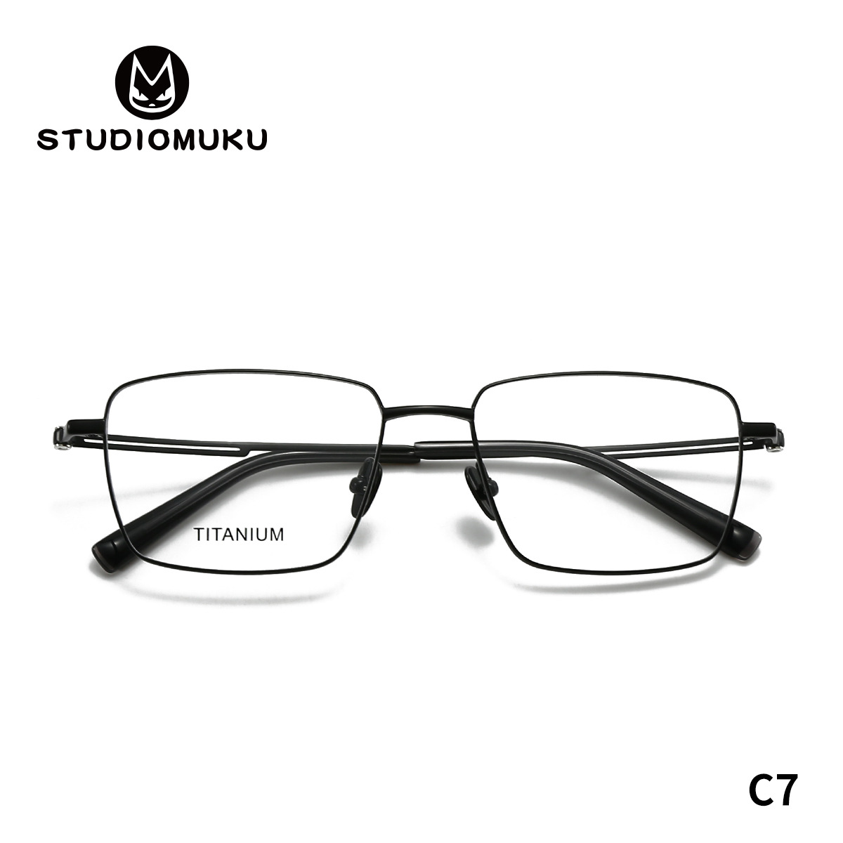 STUDIOMUKU gafas frescas de madera abierta cuelga aire marco de gafas de mujer marco de gafas de negocios cómodo cuadrado para hombres