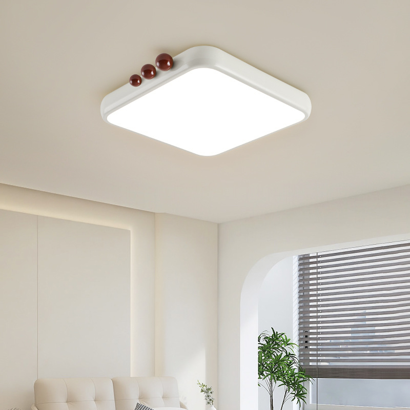 Gran vista jardín lámpara de dormitorio nuevo estilo moderno minimalista francés pequeño frijoles protector de ojos habitación de niños lámpara de techo ultra delgada 357L