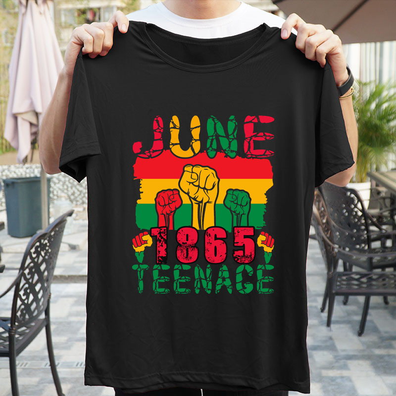 2026 Black History Day Cross-Border Juneteenth June Festival Printed Short-Sleeve T-Shirt Top Print