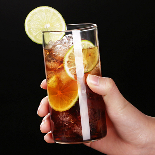 Zhenqi wholesale gift straight glass water cup creative family milk water cup large capacity simple cold drink glass
