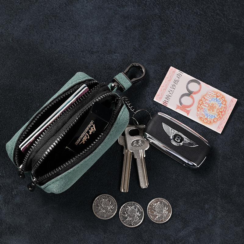New Key Bag Men's Double Zipper Key Bag Women's Anti-Lost Anti-Theft Card Bag New Key Bag Wholesale
