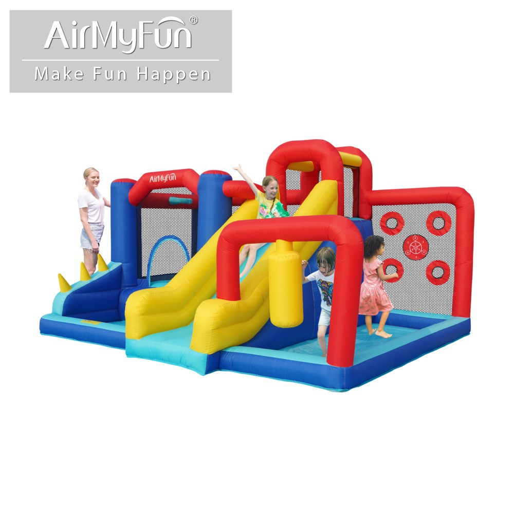 AMF | Niños castillo inflable pequeño hogar trampolín inflable tobogán inflable interior niños paraíso castillo
