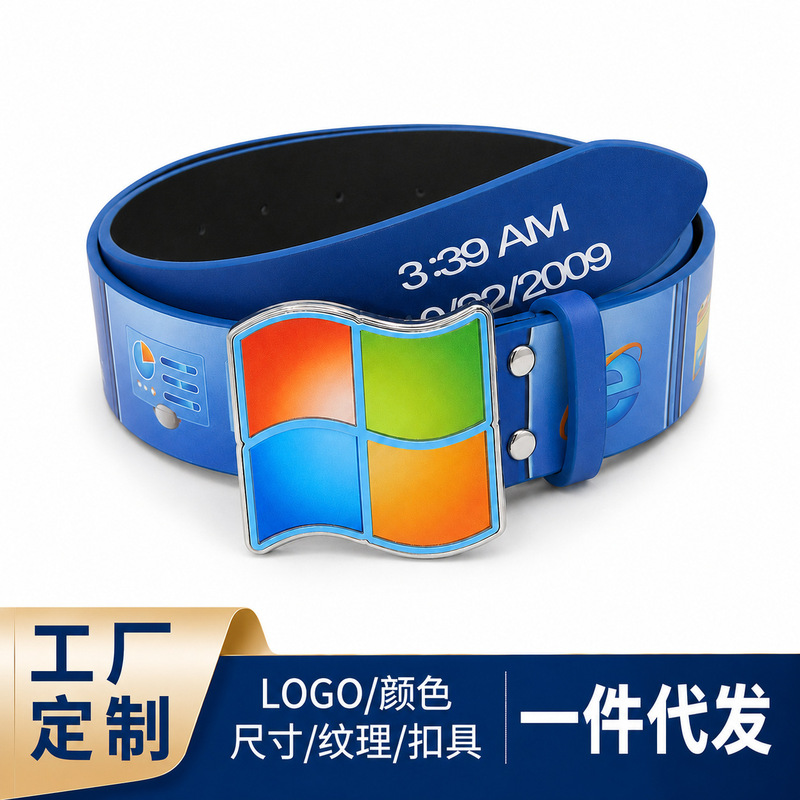 Windows 7 retro belt, Microsoft creative taskbar belt, nostalgic for the 90s, unisex, personalized and high-end