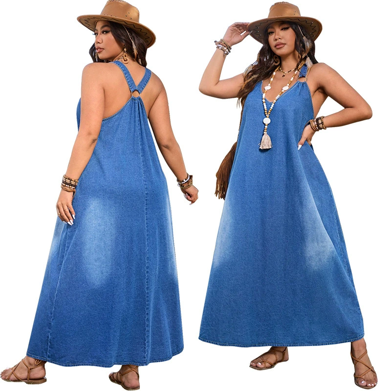 218712 трансграничная женская одежда Amazon лето Европа и США элегантный французский стиль глубокое V платье без рукавов фабрика оптом