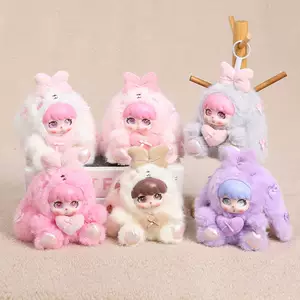 ตุ๊กตาไวนิลหูกระต่ายใหญ่ จี้ห้อย ของเล่นผ้าพลัช ตุ๊กตากระต่ายน้อย เครื่องประดับกระเป๋า พวงกุญแจ ตุ๊กตาผ้า