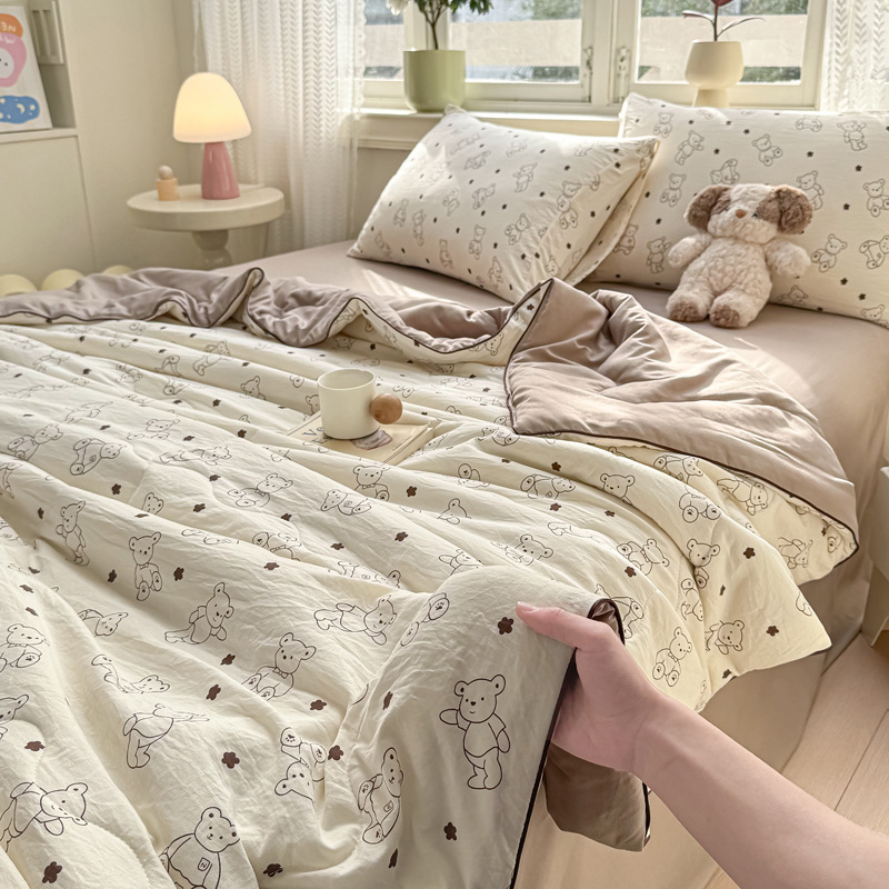 Ouding Little Bear-10% El relleno de soja no es fácil de ejecutar, el algodón es suave y agradable para la piel y puede dormir desnudo