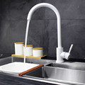 304 Stainless Steel Hot and Cold Dish Kitchen Faucet Painted Black White Sink Household Sink Faucet
