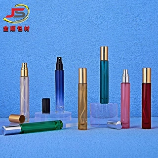 现货香水喷雾瓶10ml高端便携按压喷雾瓶  圆底四方形化妆品分装瓶