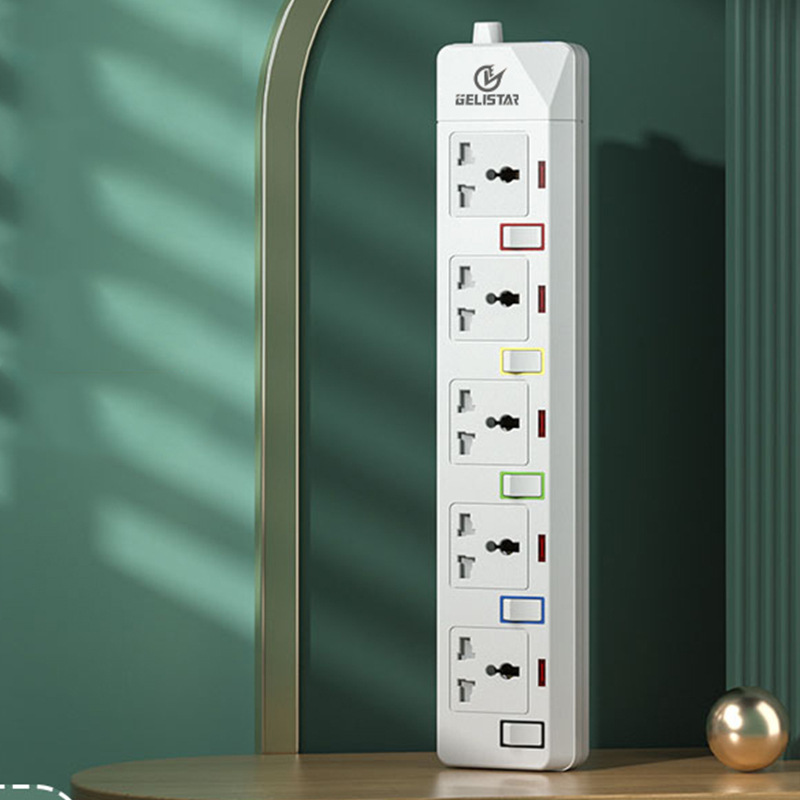 新款排插工厂批发白色有线插线板插座电源接线板外贸插排排插