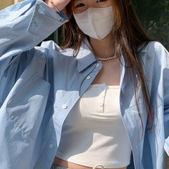 港风chic衬衫女外套2025新款春秋翻领衬衣设计感小众法式别致上衣