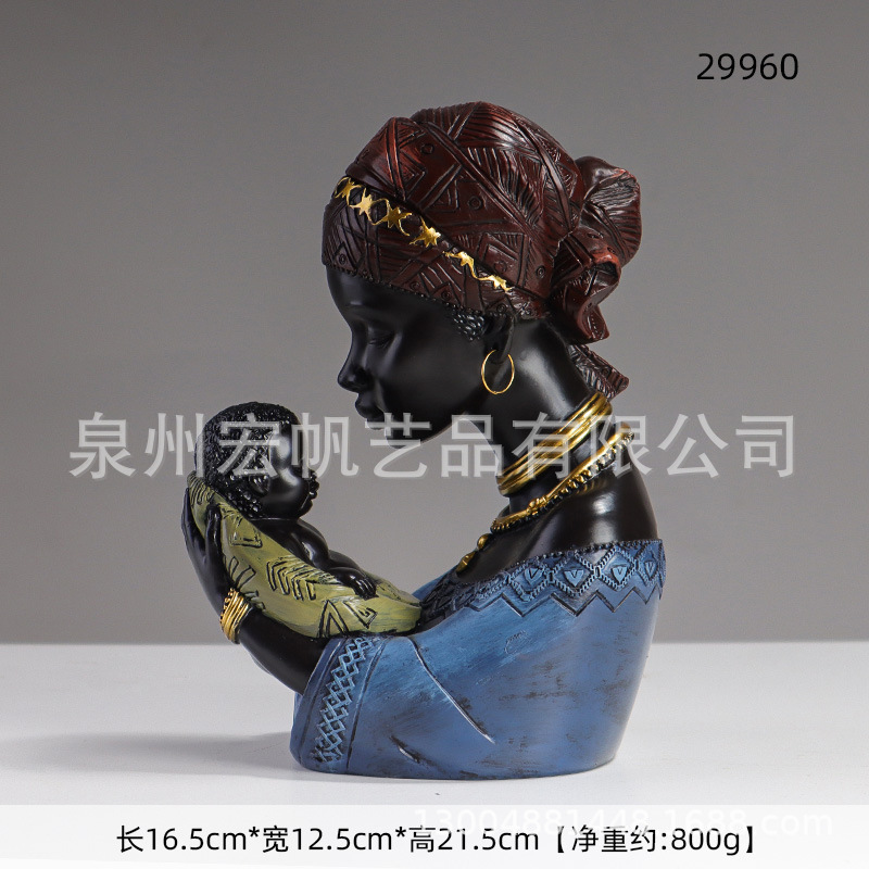 Tribus africanas exóticas decoraciones vestibulares decoración del hogar creativa mujer negra decoraciones retro