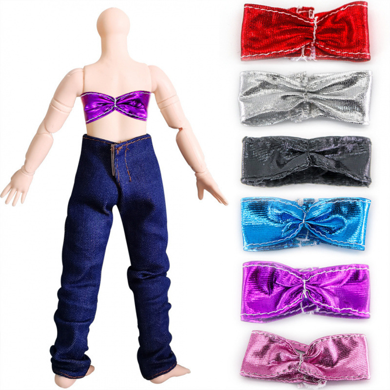 30cm fat body doll clothes underwear bikini good stretch all-match casual giant baby strapless Denim pants