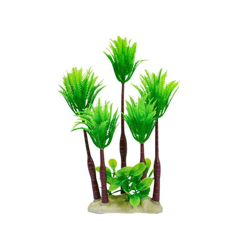 Simulación de paisajismo de pecera, árbol de coco, acuario, decoración de hotel, bienes raíces, suministros de arena, existencias, simulación al por mayor, plantas acuáticas