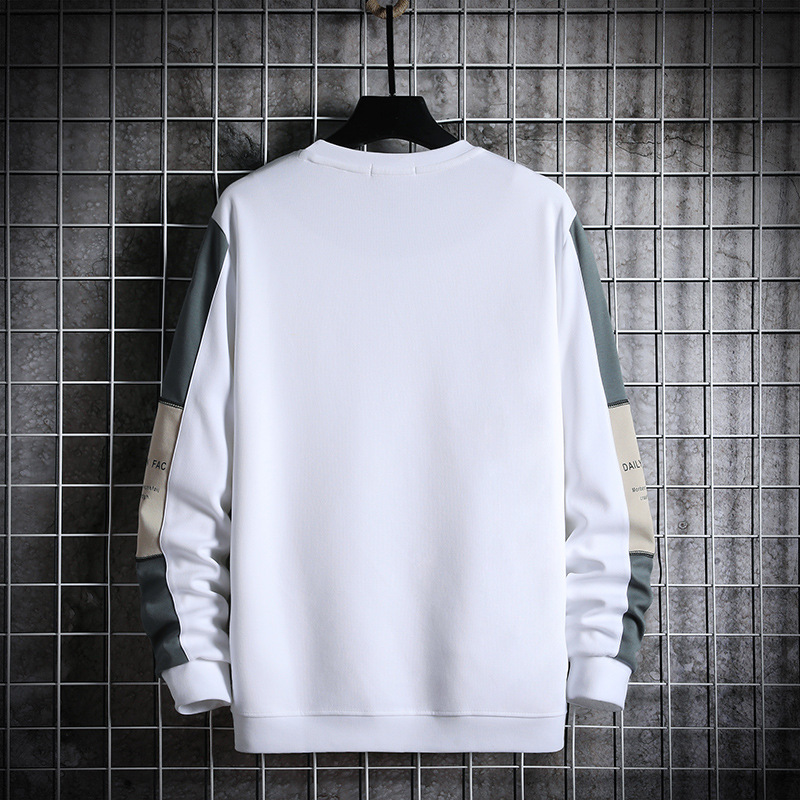 Rundhalsausschnitt im Frühjahr und neue locker sitzende Kleidung im Herbst, trendiges lässiges Unterhemd, Sport-Hoodie für Männer_voghion.com