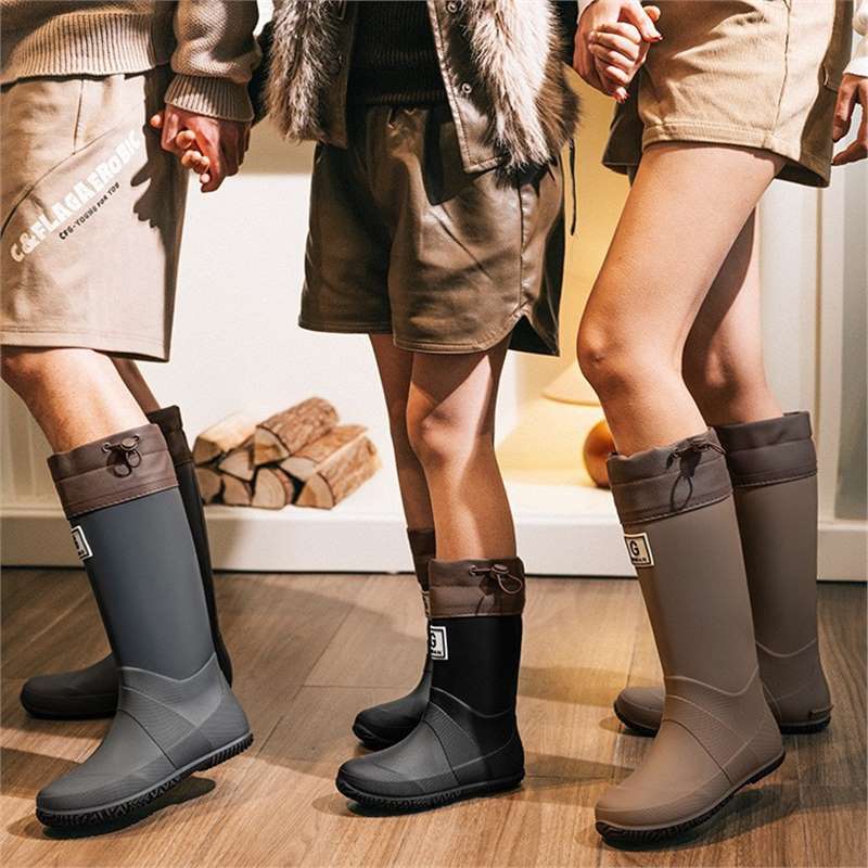 Foreign Trade Thickened New High-Top Rain Boots for Women and Children, Rainforest Hiking Boots, Non-Slip Waterproof Rainforest Hiking Rain Boots