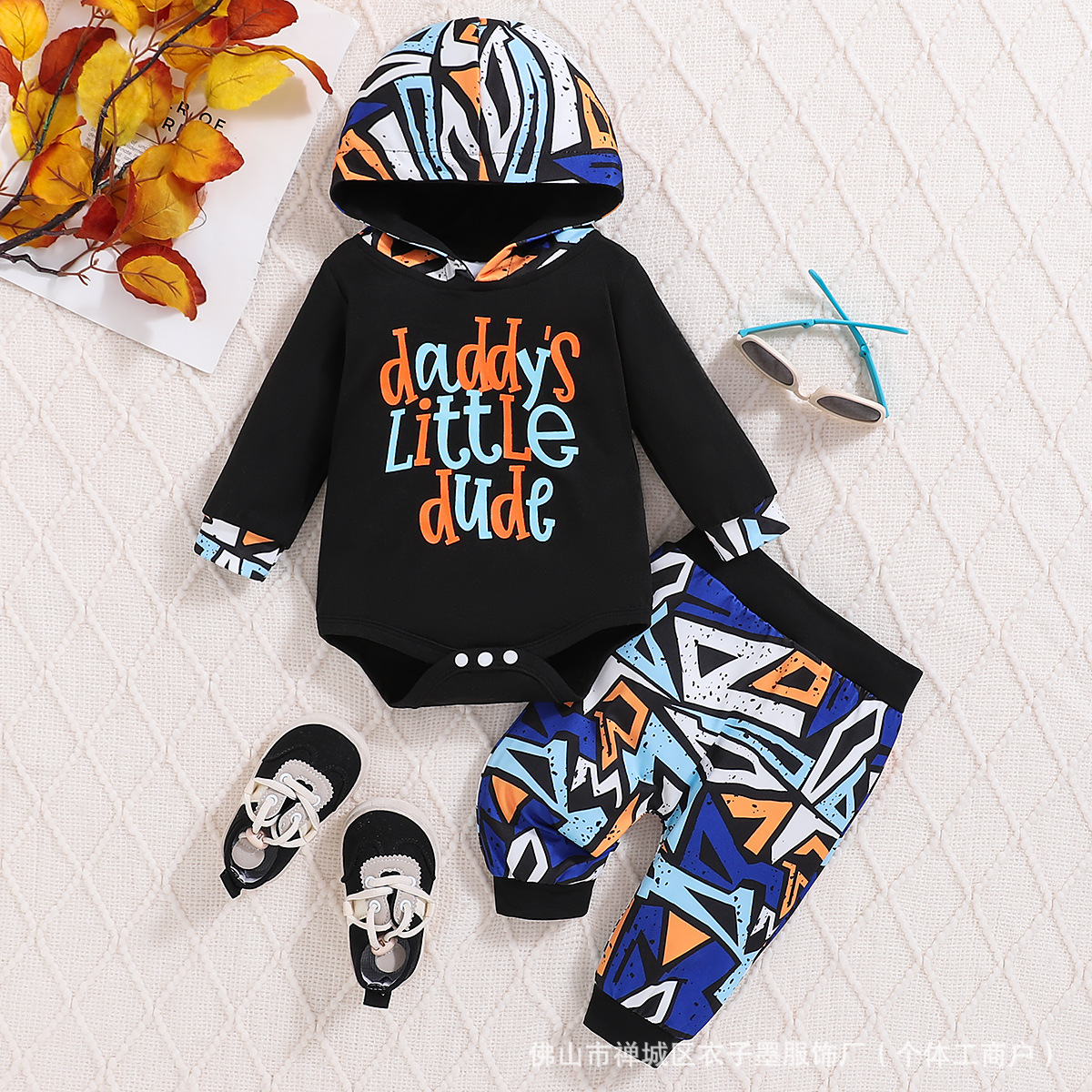 demi-season children's cute long-sleeve for boys with letters with…