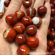 战国红玛瑙小型达洛老型珠缠丝散珠12*13MMDIY配珠串珠小珠子批发