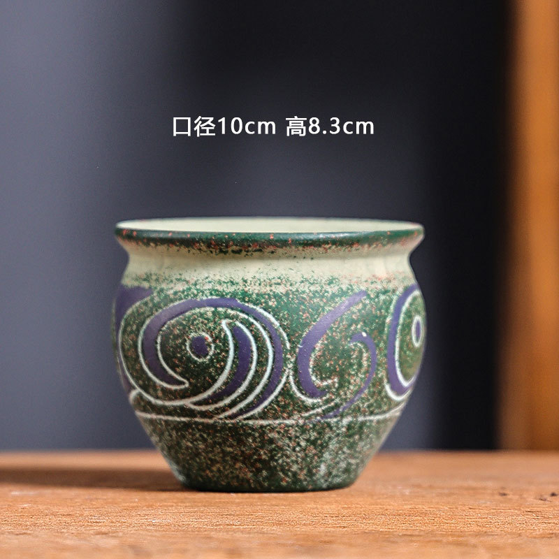 10 pequeños fabricantes de macetas de flores mediterráneas de carne directa de cerámica de cerámica roja retrógrada maceta especial al por mayor