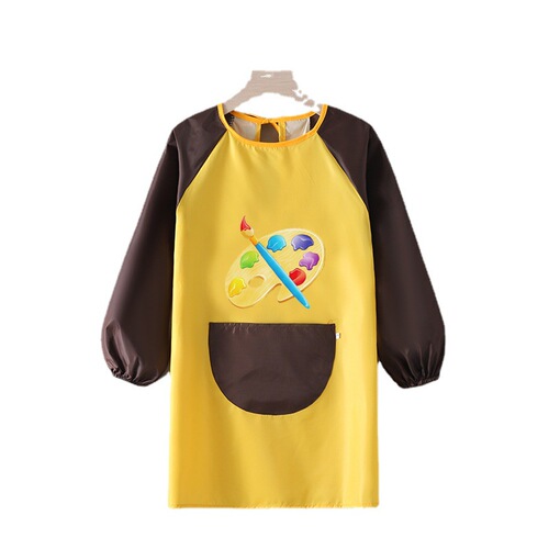 Children's Cute Autumn/Winter Waterproof Inverse Wearing Overcoat with Print Apron for Middle-Aged Children, Art Studio, School, Wholesale Inversion