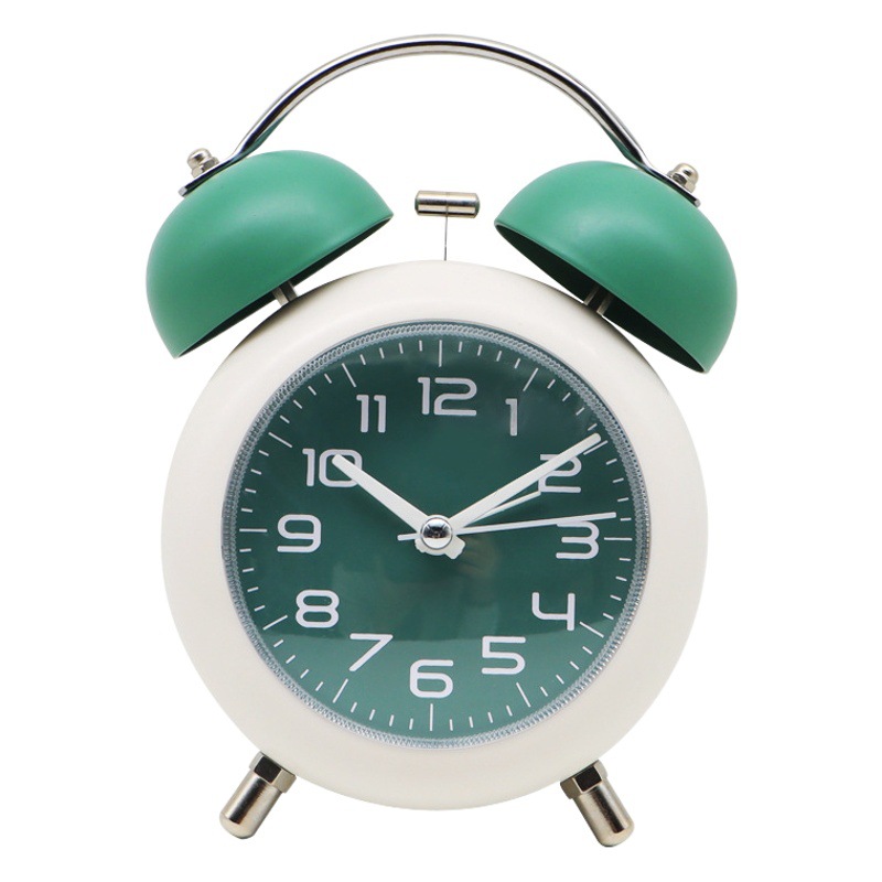 Simple Creative Personality Metal Student Children Bedroom Bedside Battery Timing Round Digital Scale Alarm Clock F18