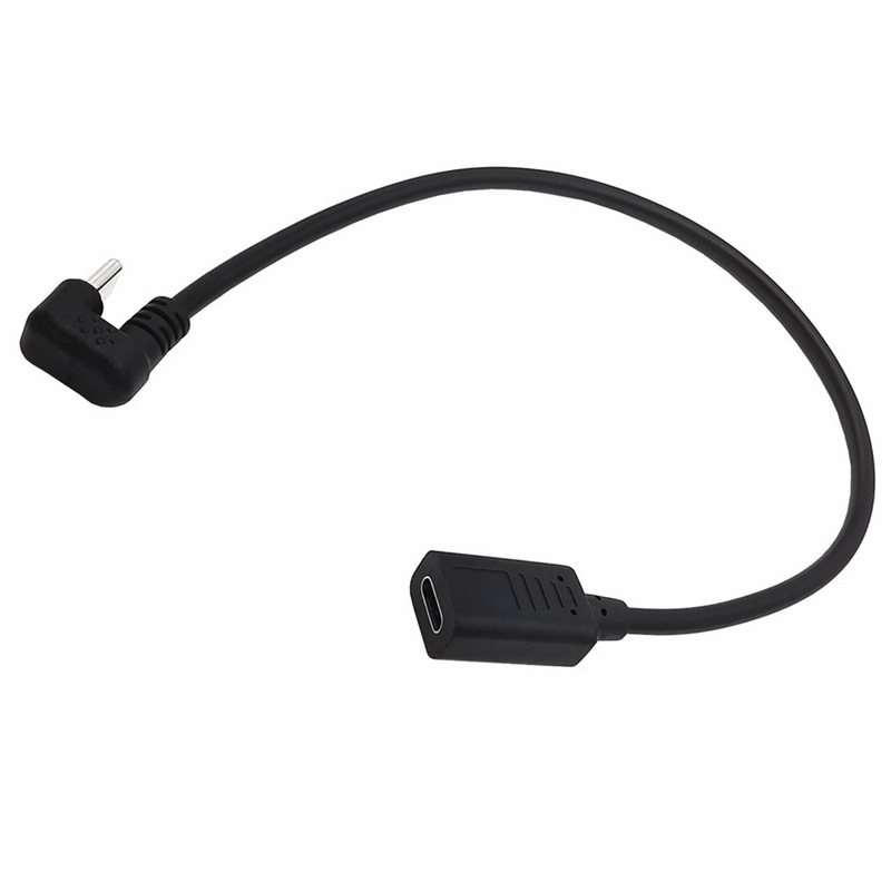 U-Shaped Elbow 3.1 Type-C Extension Cable Male to Female Data Extension Cable 90-Degree Elbow Usb-C Adapter Cable