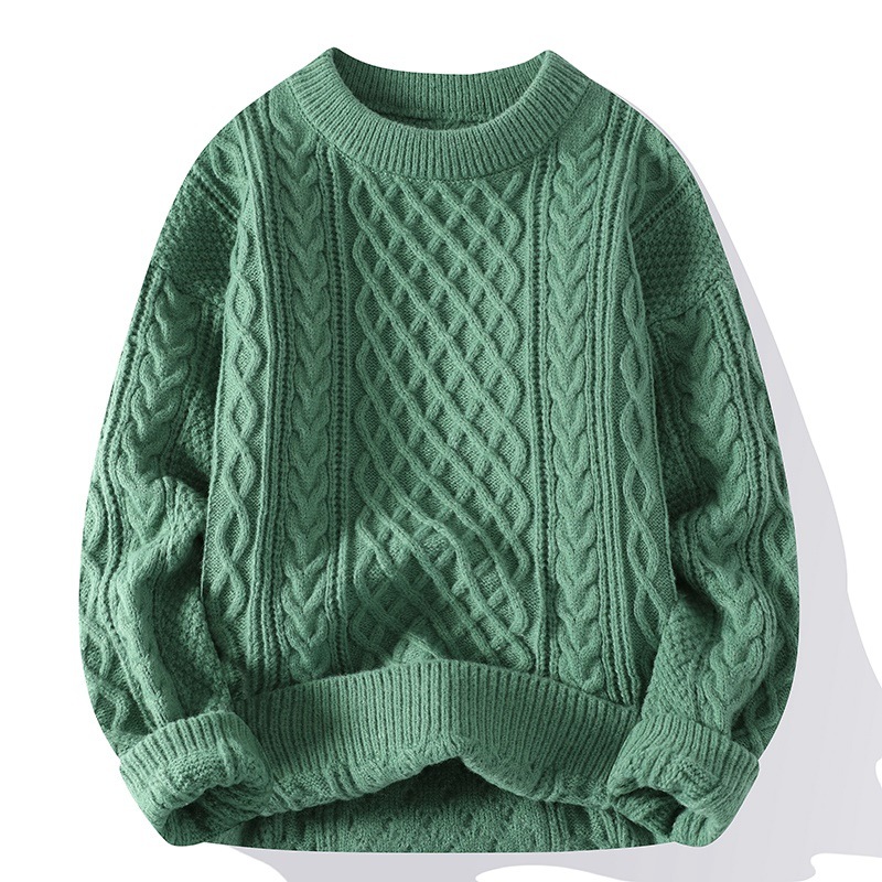Men's demi-season fashionable trend solid color knitted universal…