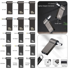 Laptop charging adapter Type-C to DC round mouth square mouth PD decoy line fast charging head converter