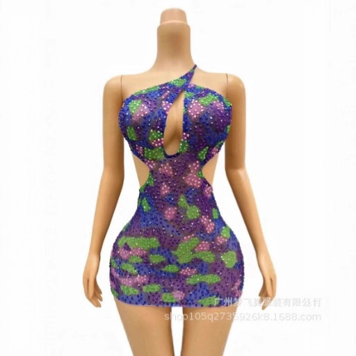 2025 New Bar Nightclub Performance Costume Dj Sexy Camouflage Rhinestone Pants Suit Party Evening Stage Wear