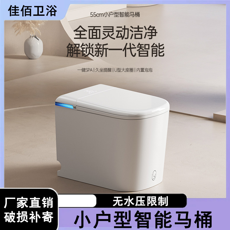 55cm Short Small Apartment Smart Toilet Small Size Toilet Fully Automatic Integrated Ceramic Toilet with Water Tank